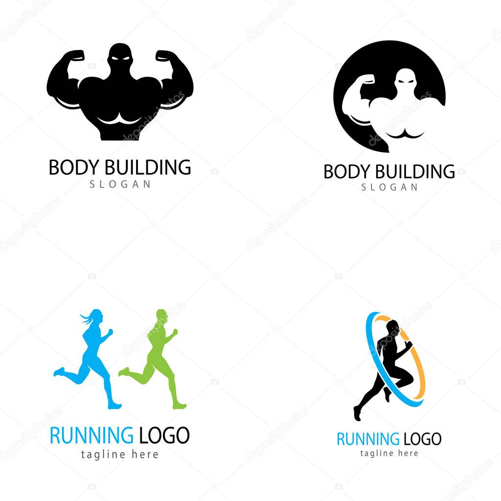 Symbol, gym, template, badge, strong, design, muscle, element, emblem, bodybuilding, logo, fitness, body, illustration, sport, man, bodybuilder, vector, health, label, power, training, silhouette, icon, sign, club, graphic, athlete, weight, active, f