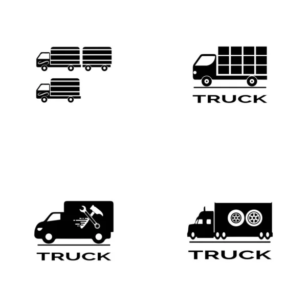 Camion icona ilustrazione modello vettoriale — Vettoriale Stock