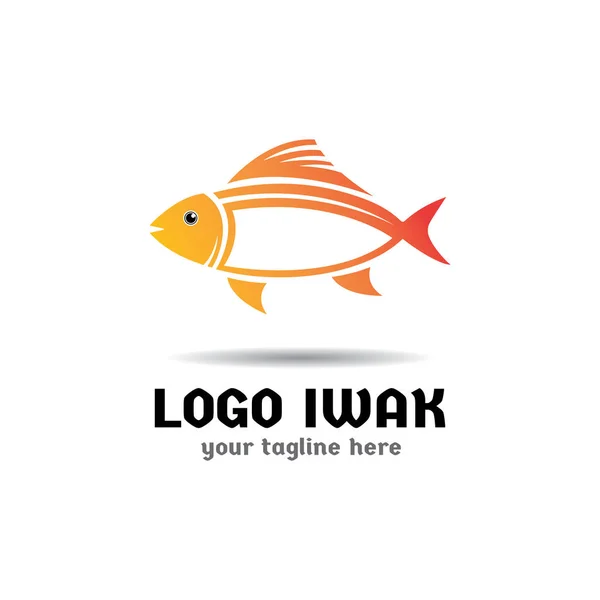 Modèle de logo poisson. Symbole vectoriel créatif — Image vectorielle