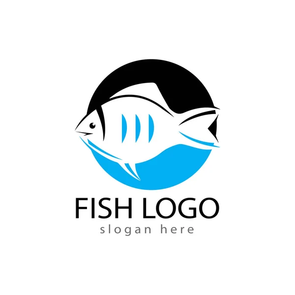 Modèle de logo poisson. Symbole vectoriel créatif — Image vectorielle