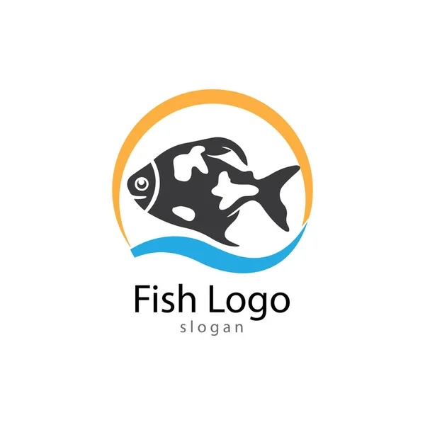Fisch-Logo-Vorlage. Kreatives Vektorsymbol — Stockvektor