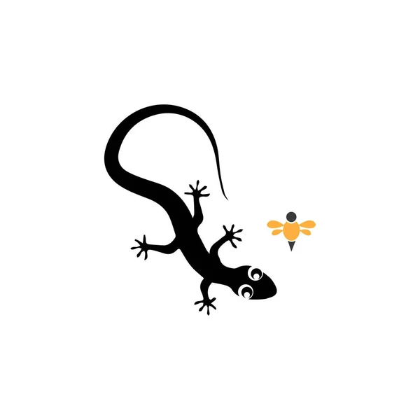 Ödla Kameleont Gecko animall logotyp och symbol vektor illustrati — Stock vektor