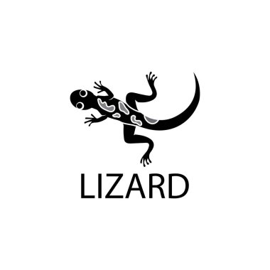 Kertenkele Bukalemun Gecko hayvan logosu ve sembol vektörü illüstrati