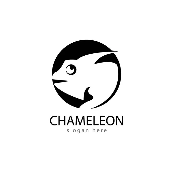 Lagarto Chameleon Gecko animall logo y vector de símbolo illustrati — Vector de stock