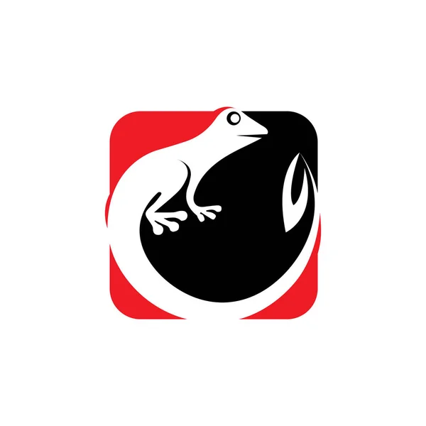 Eidechse Chamäleon Gecko Animal Logo und Symbolvektor Illustrati — Stockvektor