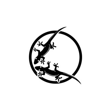 Kertenkele Bukalemun Gecko hayvan logosu ve sembol vektörü illüstrati