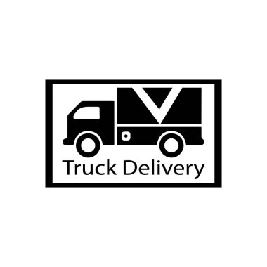 Kamyon simgesi ilustration vektör şablonu