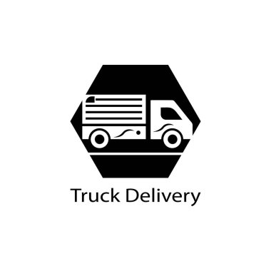 Kamyon simgesi ilustration vektör şablonu