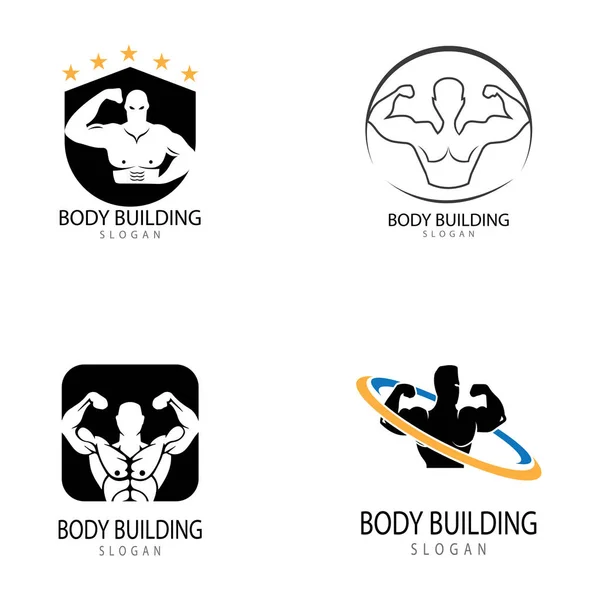 Objeto vectorial e iconos para la etiqueta deportiva Gimnasio Insignia Fitness Logo — Vector de stock