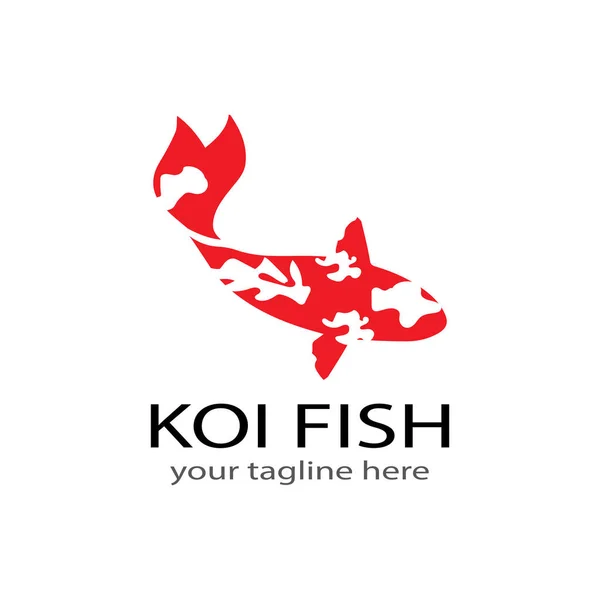 Koi vis dier logo en symbolen vector sjabloon — Stockvector