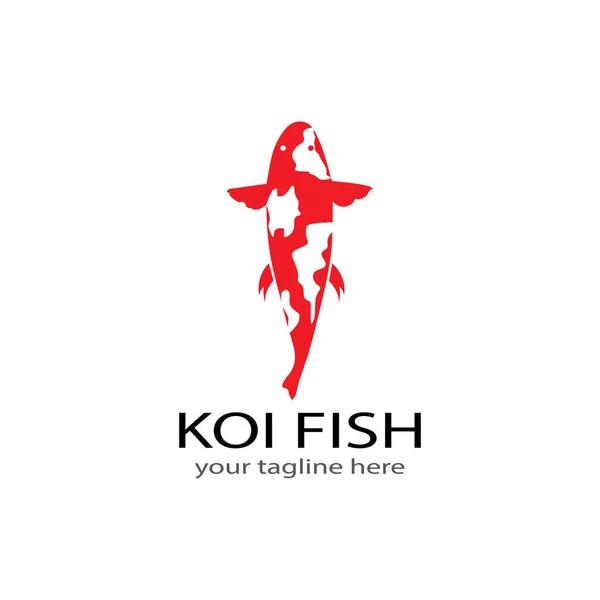 Koi pesce animale logo e simboli modello vettoriale — Vettoriale Stock