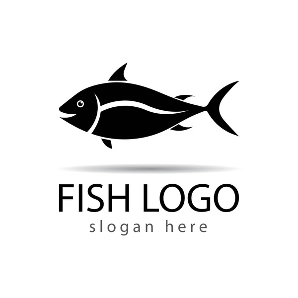 Fish logo template. Creative vector symbol — Stock Vector