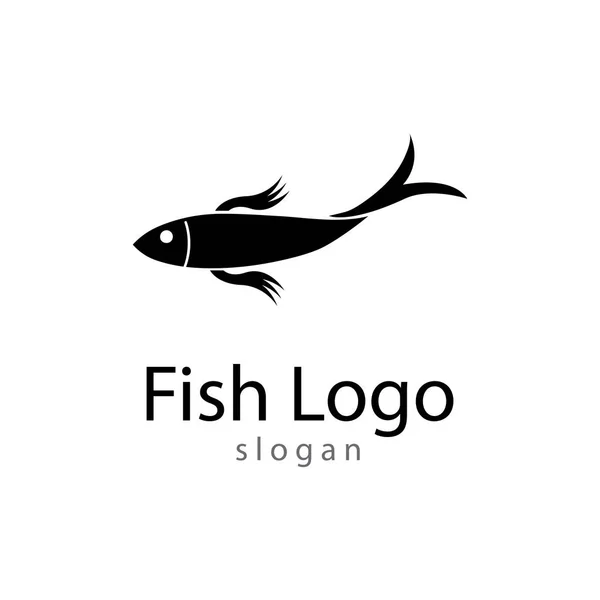 Plantilla logo pescado. Símbolo vector creativo — Vector de stock