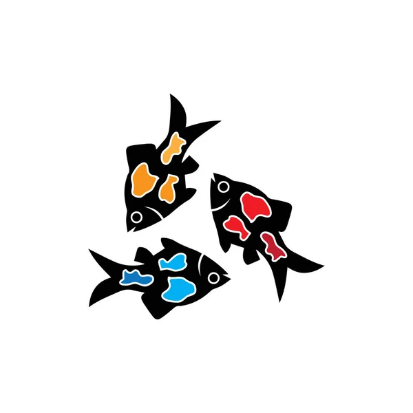 Шаблон логотипа рыбы. Креативный векторный символ — стоковый вектор