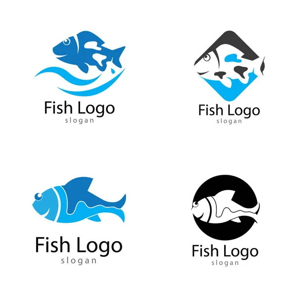 Modèle de logo poisson. Symbole vectoriel créatif — Image vectorielle