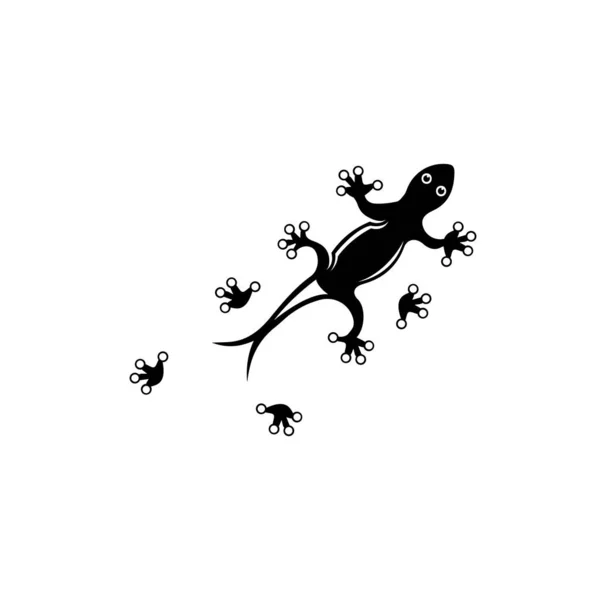 Lagarto Camaleão Gecko logotipo animall e símbolo vetor ilustrati — Vetor de Stock