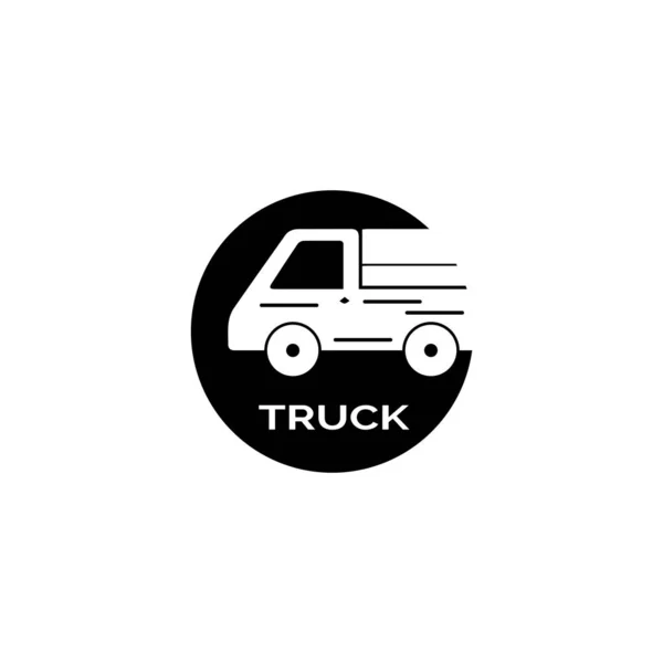 トラックアイコンのイラストベクトルテンプレート — ストックベクタ