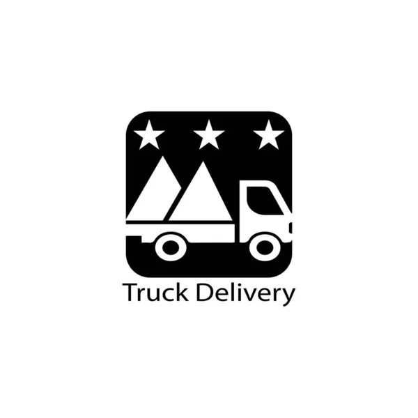 Modelo de vetor de ilustração de ícone de caminhão — Vetor de Stock
