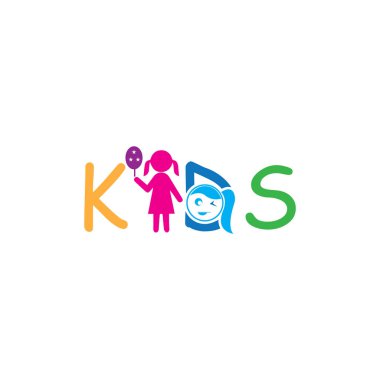 Çocuklar logo kavramı vektör şablonu