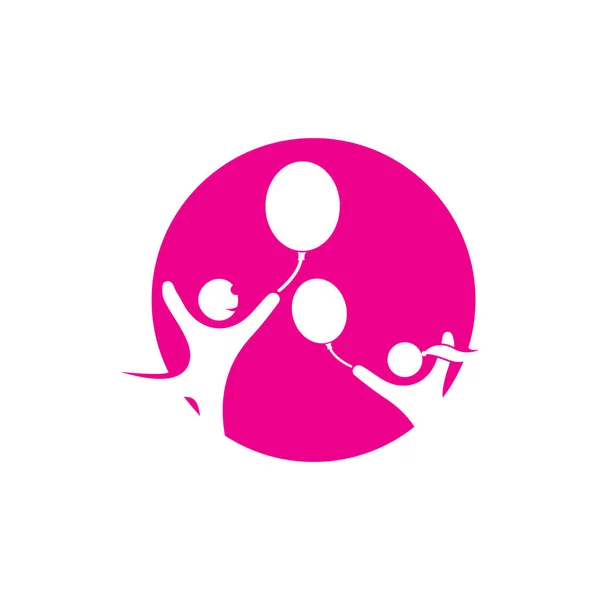 Logo para niños concepto vector plantilla — Vector de stock