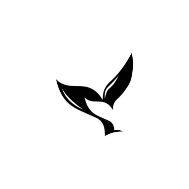 Balina kuyruğu ikonu vektör illüstrasyonu