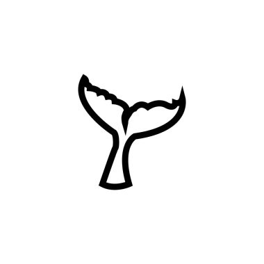 Balina kuyruğu ikonu vektör illüstrasyonu