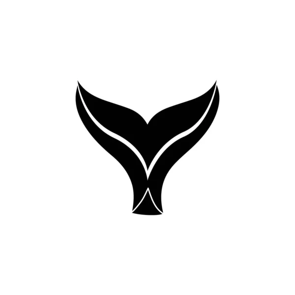 Balina kuyruğu ikonu vektör illüstrasyonu — Stok Vektör