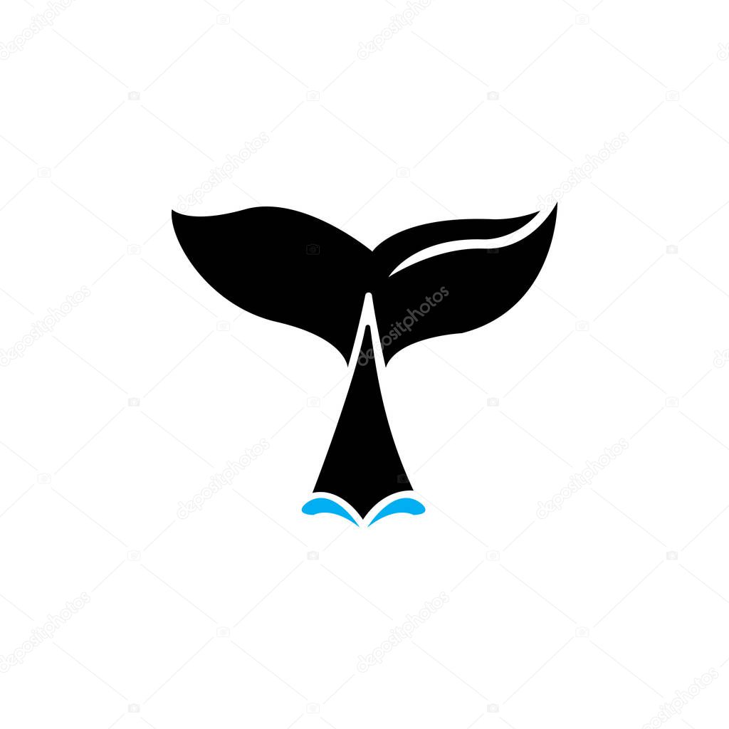 Whale tail icon vector illustration