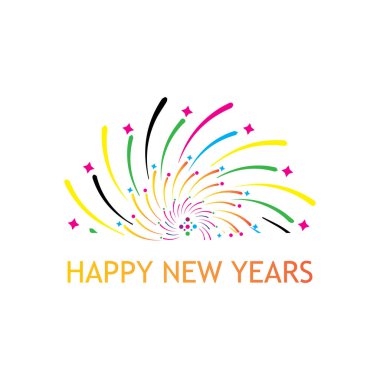 Firework vektör resimleme şablonu