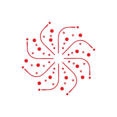 Firework vektör resimleme şablonu