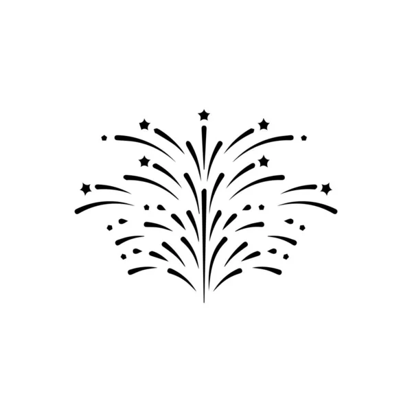 Tűzijáték vektor ikon illusztráció design sablon — Stock Vector