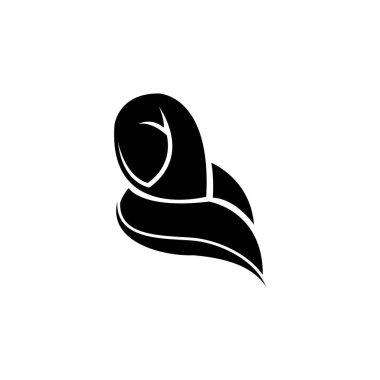 Muslimah tesettür logo şablon vektör illüstrasyon tasarımı
