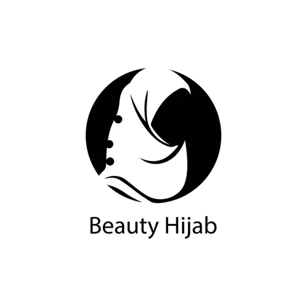 Muslimah hijab Logo template vector illustration design — Stock Vector