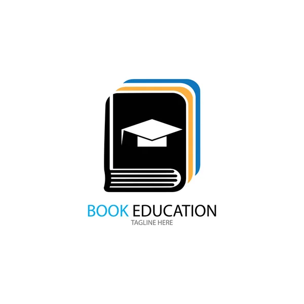 Boek onderwijs Logo Template vector Illustratie ontwerp — Stockvector