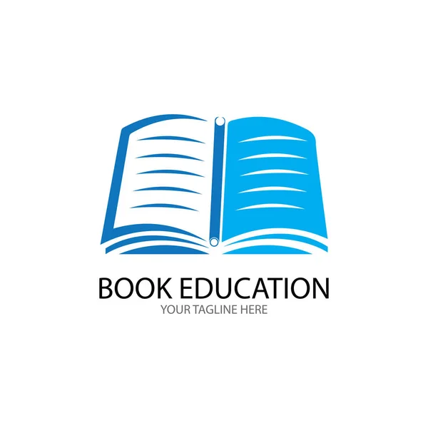Boek onderwijs Logo Template vector Illustratie ontwerp — Stockvector