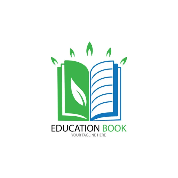 Книга Освіта Логотип Шаблон Векторні ілюстрації Дизайн — стоковий вектор