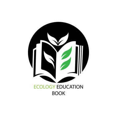 Kitap eğitimi logo şablonu vektör illüstrasyon tasarımı