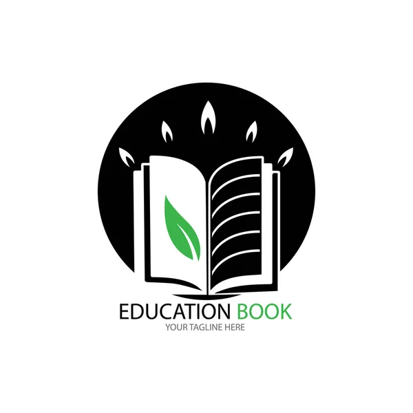 Livre éducatif Logo Modèle vectoriel Illustration design — Image vectorielle