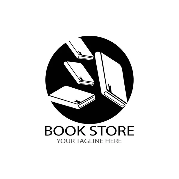 Kitap eğitimi logo şablonu vektör illüstrasyon tasarımı — Stok Vektör