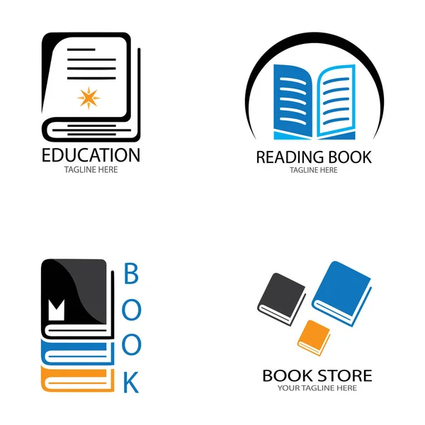 Book Education Logo Template vector illustration design — Stock Vector