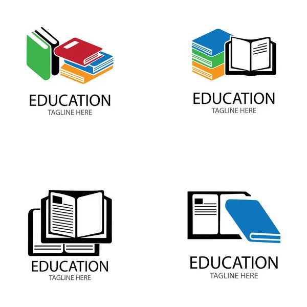 Livre éducatif Logo Modèle vectoriel Illustration design — Image vectorielle