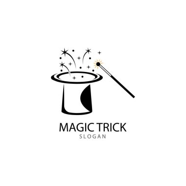 Sihirli şapka değnek ile gösteren resim