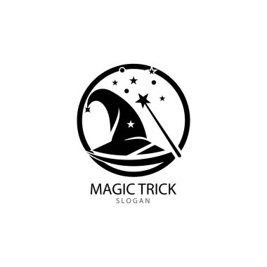 Sihirli şapka değnek ile gösteren resim