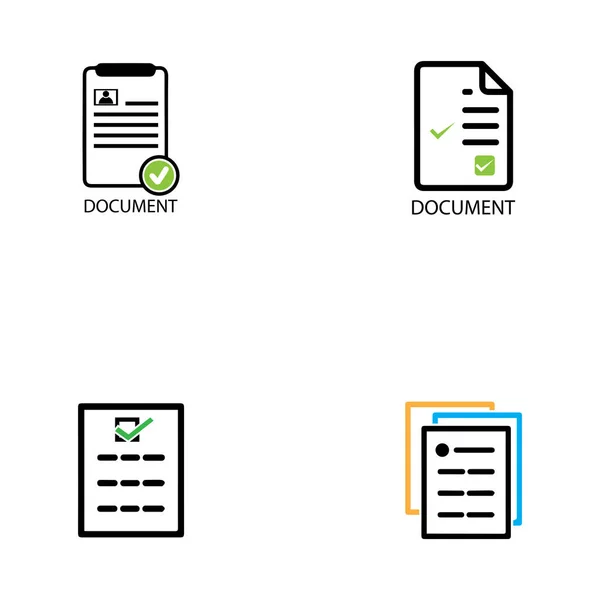 Document pictogram met check en kruis symbool vector illustratie — Stockvector