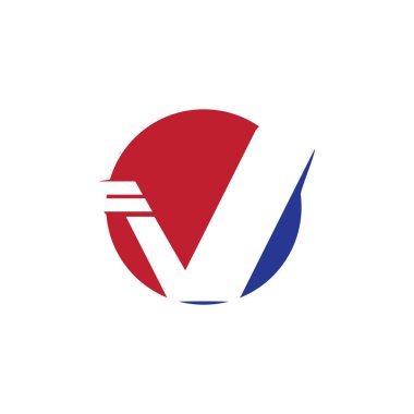 V Harfi Logo İş Şablonu Vektör Simgesi Simgesi