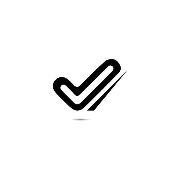 Check mark icon. Tick symbol  vector illustration. — 스톡 벡터