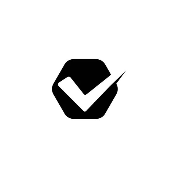 Check mark icon. Tick symbol  vector illustration. — 스톡 벡터