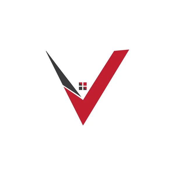 V Letter Logo Bedrijfssjabloon vectoricoon — Stockvector