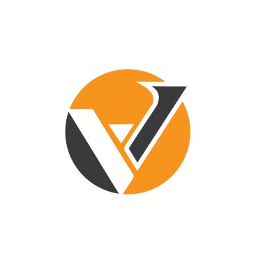 V Harfi Logo İş Şablonu Vektör Simgesi Simgesi