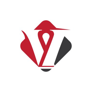 V Harfi Logo İş Şablonu Vektör Simgesi Simgesi